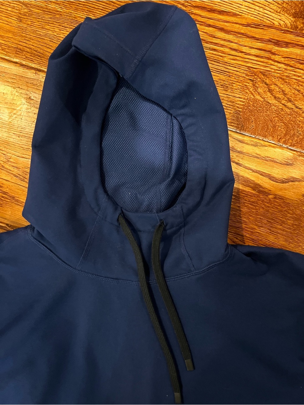 SAXX Men’s Long Sleeve Tech Performance Navy Running Hoodie Cooling Pullover SzM - Picture 7 of 13